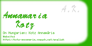 annamaria kotz business card